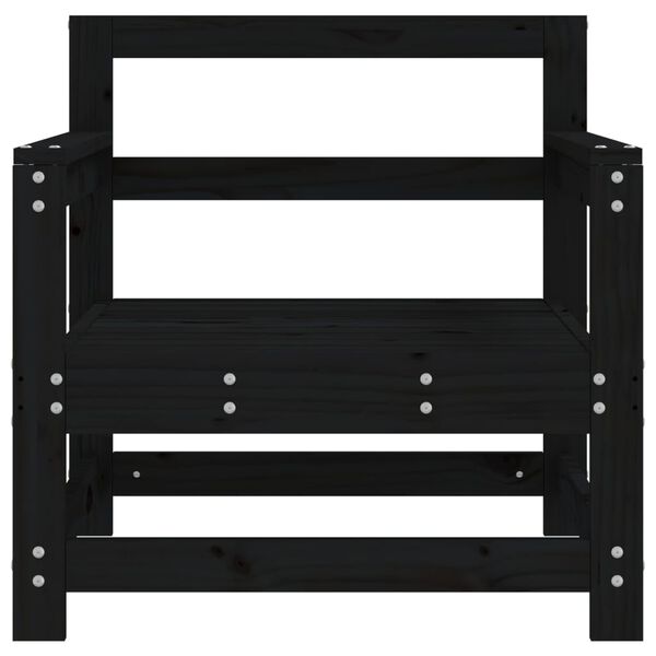 vidaXL Zahradní židle 2 ks černé masivní borové dřevo