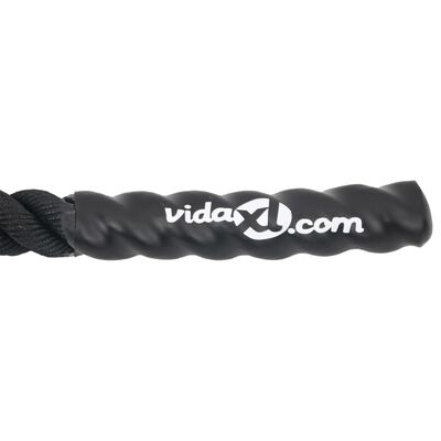 vidaXL Posilovací lano černé 6 m 4,5 kg polyester