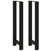 vidaXL Nohy barov&eacute;ho stolu čern&eacute; 2 ks 50 x (110-111) cm ocelov&eacute;