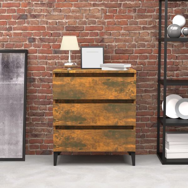 vidaXL Příborník kouřový dub 60 x 35 x 69 cm kompozitní dřevo