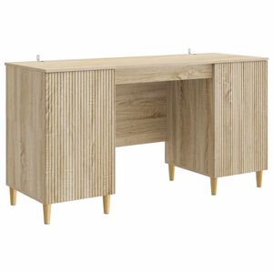 vidaXL Stůl s polic&iacute; Dub sonoma 142,5 x 50 x 75 cm Kompozitn&iacute; dřevo