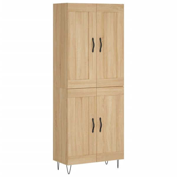vidaXL Skříň highboard dub sonoma 69,5 x 34 x 180 cm kompozitní dřevo