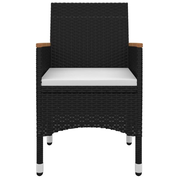 vidaXL 5d&iacute;ln&yacute; zahradn&iacute; j&iacute;deln&iacute; set s podu&scaron;kami polyratan a sklo