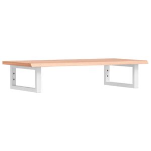 vidaXL Deska pod umyvadlo n&aacute;stěnn&aacute; ocel a masivn&iacute; dubov&eacute; dřevo