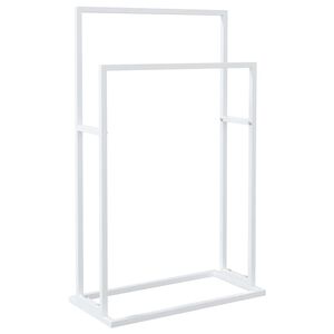 vidaXL Volně stoj&iacute;c&iacute; stojan na ručn&iacute;ky b&iacute;l&yacute; 48 x 24 x 78,5 cm železo
