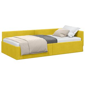 vidaXL Rohov&yacute; r&aacute;m postele Žlut&aacute; 80 x 200 cm samet
