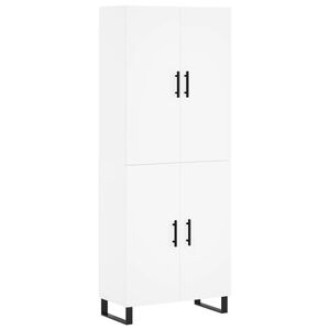 vidaXL Skř&iacute;ň highboard b&iacute;l&aacute; 69,5 x 34 x 180 cm kompozitn&iacute; dřevo