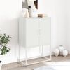 vidaXL Skříň highboard bílá 68,5 x 38,5 x 107 cm ocel