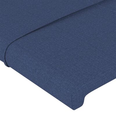 vidaXL Čelo postele modré 80 x 5 x 78/88 cm textil