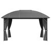 vidaXL Alt&aacute;n s bočn&iacute;mi stěnami a obloukovou střechou 3x4 m antracitov&yacute;
