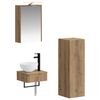 vidaXL Sada koupelnov&yacute;ch skř&iacute;něk 4 pcs Dub artisan 43 x 16 x 62,5 cm