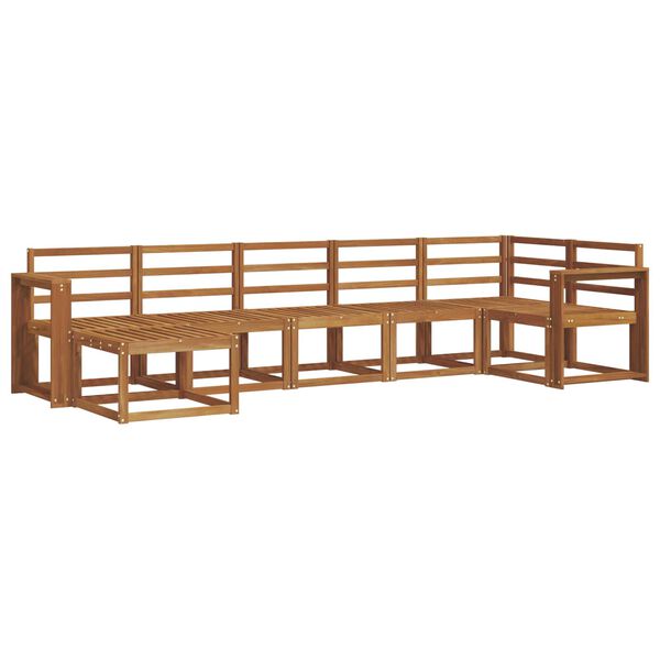 vidaXL Venkovn&iacute; pohovkov&aacute; souprava 7 pcs Př&iacute;rodn&iacute;