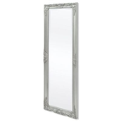 vidaXL Nástěnné zrcadlo barokní styl 140 x 50 cm stříbrné