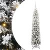 vidaXL Uměl&yacute; v&aacute;nočn&iacute; stromek s LED osvětlen&iacute;m Zelen&aacute; a b&iacute;l&aacute; 180 cm