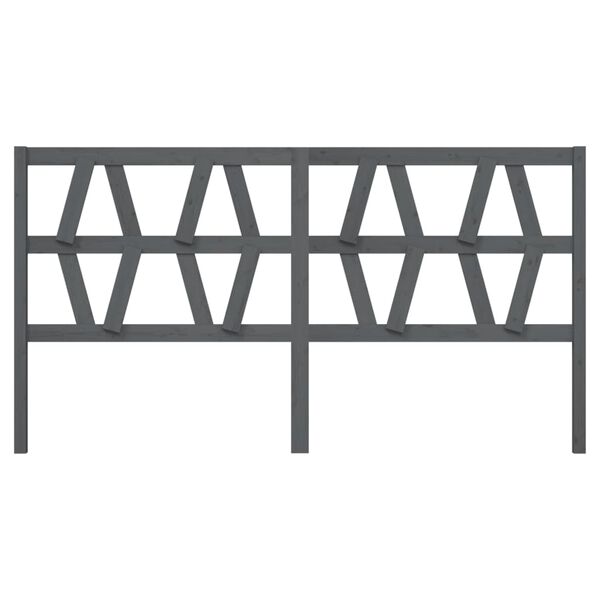 vidaXL Čelo postele &scaron;ed&eacute; 206 x 4 x 100 cm masivn&iacute; borovice