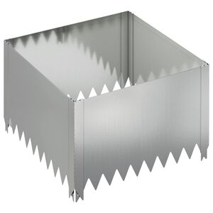 vidaXL Okraj tr&aacute;vn&iacute;ku 60 x 60 x 35 cm Ocel Stř&iacute;brn&aacute;