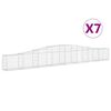 vidaXL Klenut&eacute; gabionov&eacute; ko&scaron;e 7 ks 400x30x40/60 cm pozinkovan&eacute; železo
