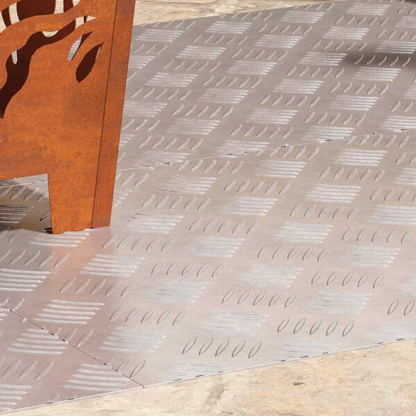 vidaXL Schodov&eacute; n&aacute;&scaron;lapy Obd&eacute;ln&iacute;kov&yacute; 4 pcs Stř&iacute;brn&aacute; 90 x 50 cm Hlin&iacute;k