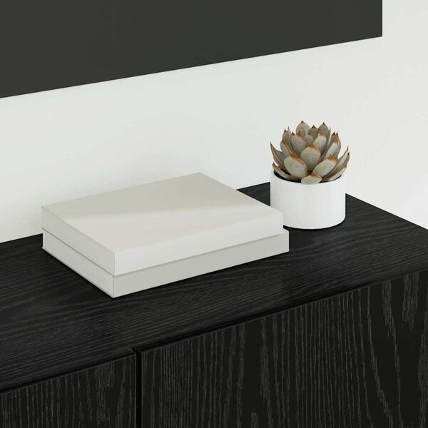 vidaXL Televizn&iacute; skř&iacute;ň N&aacute;stěnn&yacute; 4 pcs Čern&yacute; dub kompozitn&iacute; dřevo