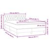 vidaXL Box spring postel s matrac&iacute; tmavě modr&aacute; 140x210 cm samet