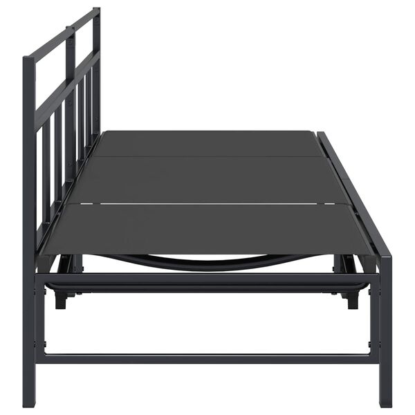 vidaXL Slunečn&iacute;k Čern&yacute; 200 x 62 x 59,5 cm Textilen