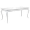 vidaXL J&iacute;deln&iacute; stůl 179 x 89 x 81 cm vysok&yacute; lesk b&iacute;l&yacute;