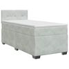 vidaXL Postel boxspring s matrac&iacute; s čelo Světle &scaron;ed&aacute; 90 x 190 cm Samet
