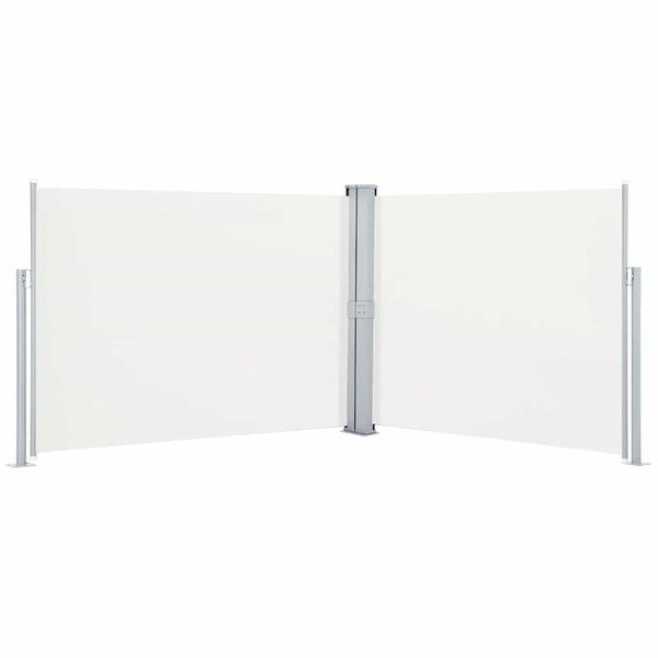 vidaXL Zatahovací boční markýza / zástěna krémová 140 x 1000 cm