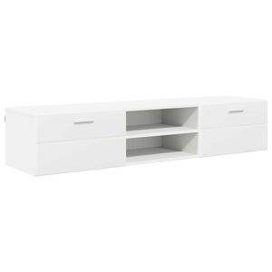 vidaXL Dřevěn&aacute; skř&iacute;ň N&aacute;stěnn&yacute; B&iacute;l&aacute; 150 x 39 x 30 cm kompozitn&iacute; dřevo