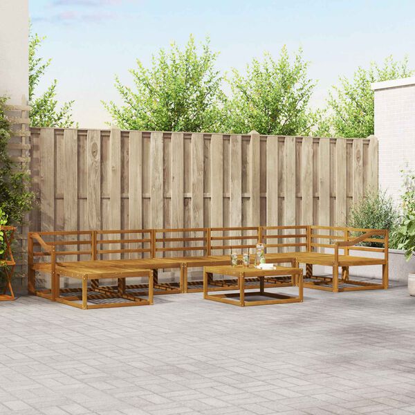 vidaXL Venkovn&iacute; pohovkov&aacute; souprava 8 pcs Př&iacute;rodn&iacute;