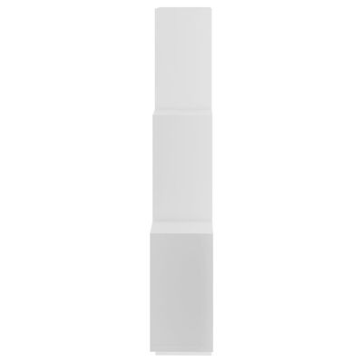 vidaXL Nástěnná police bílá 78 x 15 x 93 cm dřevotříska