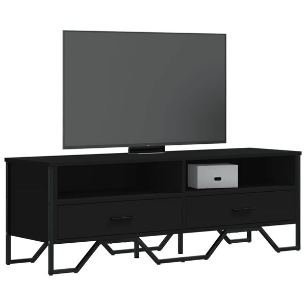 vidaXL TV skř&iacute;ňka čern&aacute; 122 x 34 x 41 cm kompozitn&iacute; dřevo