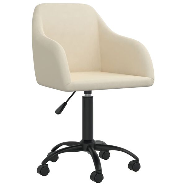 vidaXL Otočn&eacute; j&iacute;deln&iacute; židle 2 ks kr&eacute;mov&eacute; samet