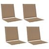vidaXL Sed&aacute;ky a zadn&iacute; pol&scaron;t&aacute;ře 4 pcs Taupe 47 x 45 x 2 cm Polyester