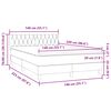 vidaXL Box spring postel s matrac&iacute; tmavě &scaron;ed&aacute; 140x220 cm samet