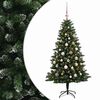 vidaXL Uměl&yacute; v&aacute;nočn&iacute; stromek s baňkami 150 cm 150 LED Tepl&aacute; b&iacute;l&aacute;