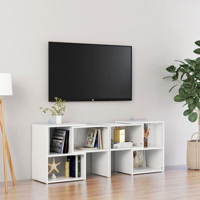 vidaXL TV skříňka bílá s vysokým leskem 104 x 30 x 52 cm dřevotříska
