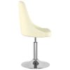 vidaXL Otočné jídelní židle 2 ks krémové textil