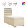 vidaXL Box spring postel s matrac&iacute; kr&eacute;mov&aacute; 80 x 200 cm textil