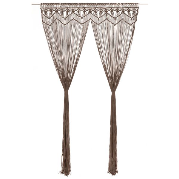 vidaXL Macramé závěs taupe 140 x 240 cm bavlna