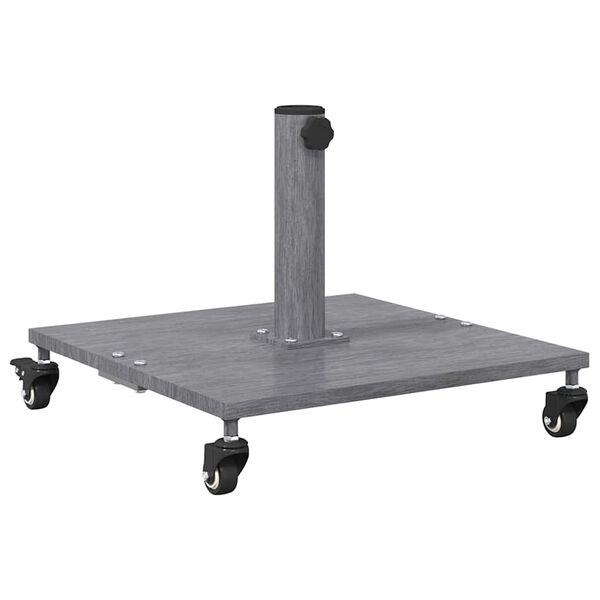 vidaXL Základna pro slunečník Tmavě šedý vzhled dřeva