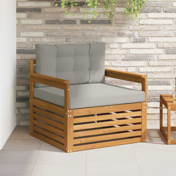 vidaXL Venkovn&iacute; pohovkov&aacute; souprava Masivn&iacute; ak&aacute;ciov&eacute; dřevo a polyester