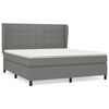 vidaXL Box spring postel s matrac&iacute; tmavě &scaron;ed&aacute; 180x200 cm textil