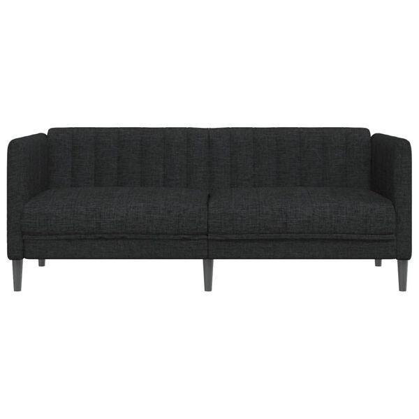 vidaXL Pohovka 2místná černá textil