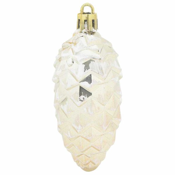 vidaXL V&aacute;nočn&iacute; koule z borov&yacute;ch &scaron;i&scaron;ek 40 pcs champagne Plast