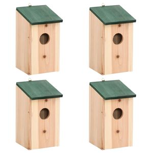 vidaXL Ptač&iacute; budky 4 ks dřevěn&eacute; 12 x 12 x 22 cm