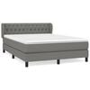vidaXL Box spring postel s matrac&iacute; tmavě &scaron;ed&yacute; 140 x 190 cm textil
