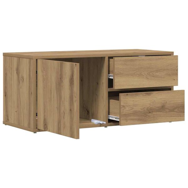 vidaXL TV skř&iacute;ňka dub artisan 80x34x35,5 cm kompozitn&iacute; dřevo