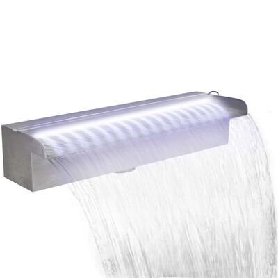 vidaXL Obdélníková bazénová fontána s LED nerezová ocel 45 cm
