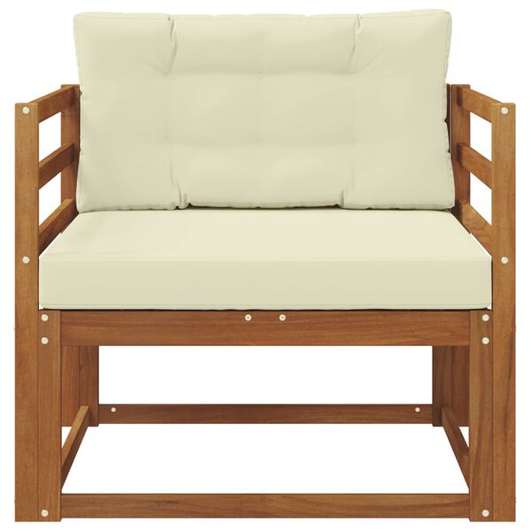 vidaXL Venkovn&iacute; středn&iacute; pohovka Masivn&iacute; ak&aacute;tov&eacute; dřevo Př&iacute;rodn&iacute;